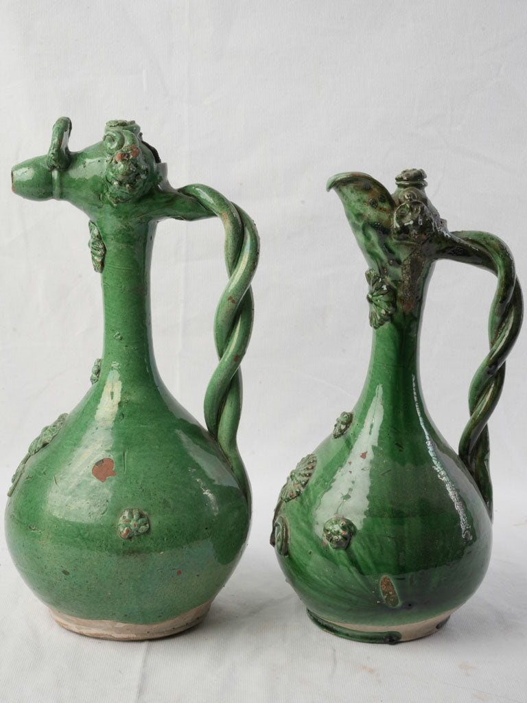 Distinctive spout-form ewers