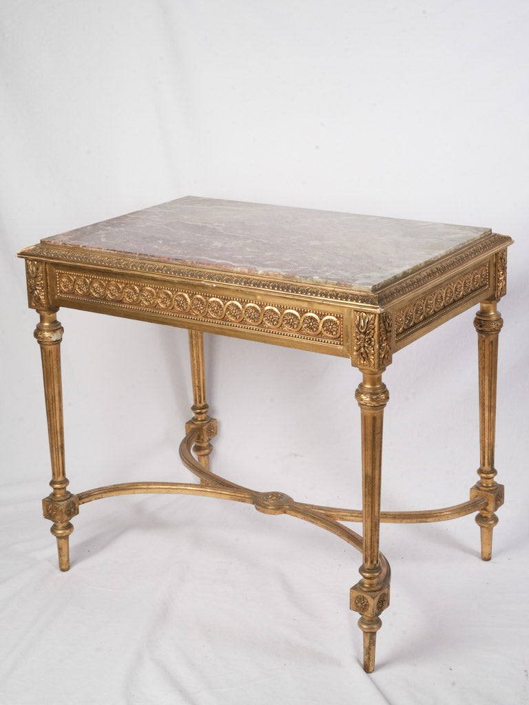 Antique marble-top console table