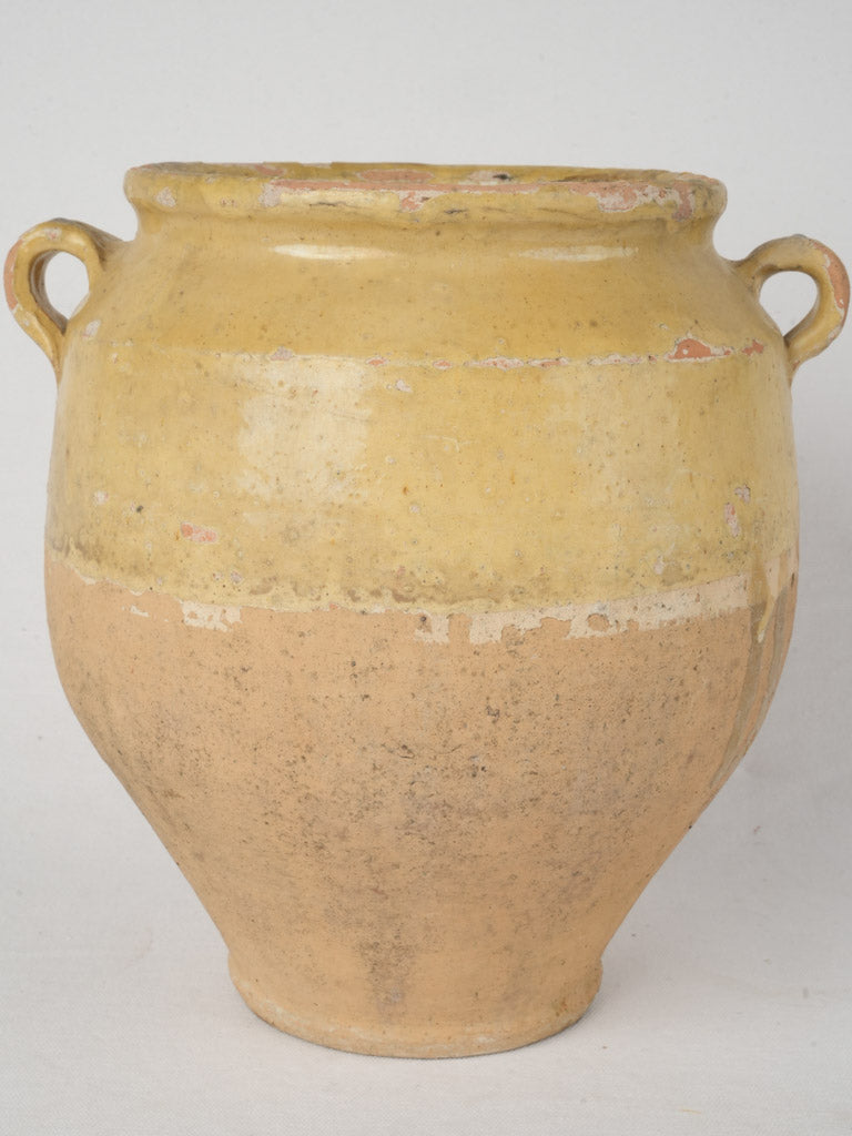 Antique French terracotta confit pot