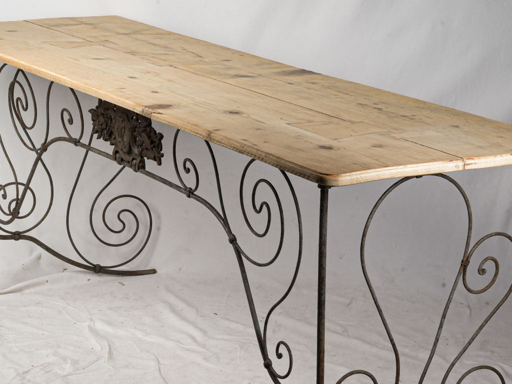 Airy wrought iron console table
