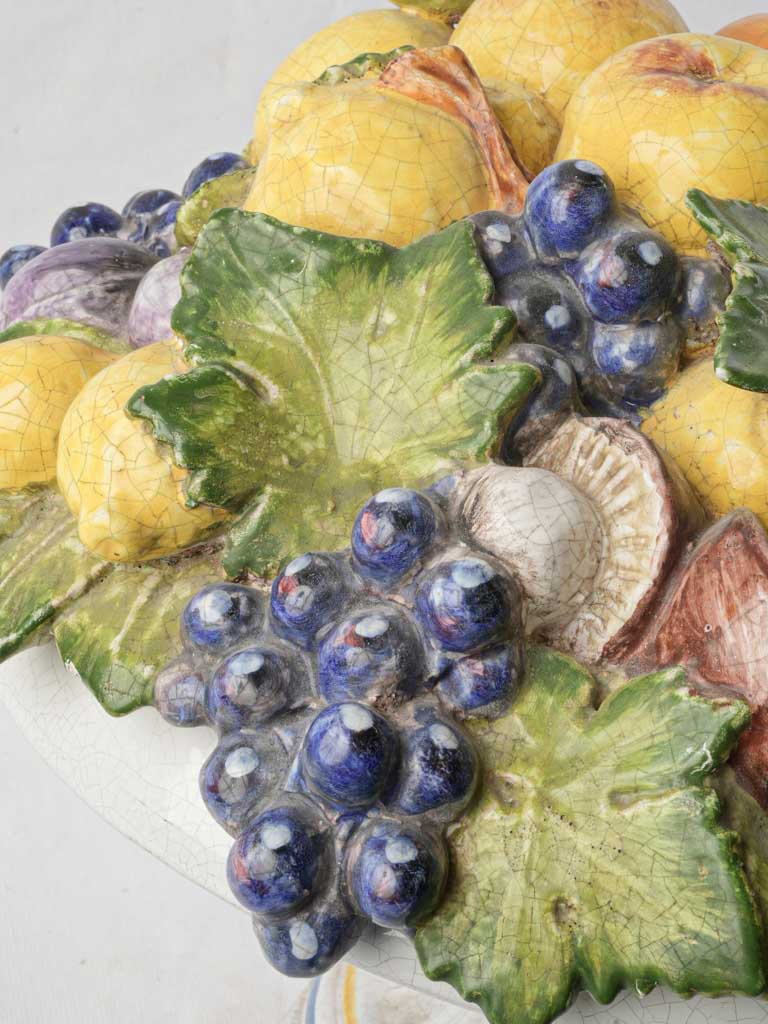 Large Italian Majolica Covered Urn by Ezio Ceccarelli c. 1900 - 13" x 17"