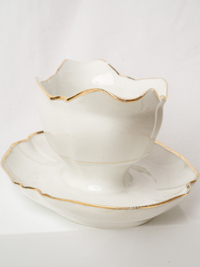 1930s–1950s Art Deco Limoges Porcelain Dinner Service - 21 Pieces