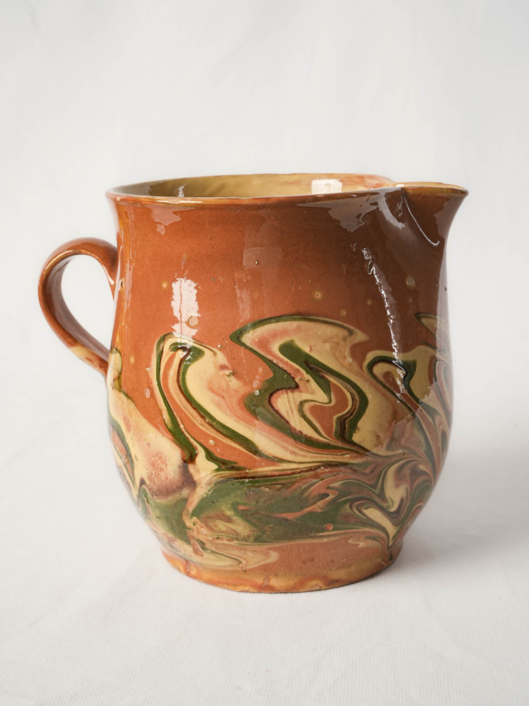 Ochre marbled ceramic vase