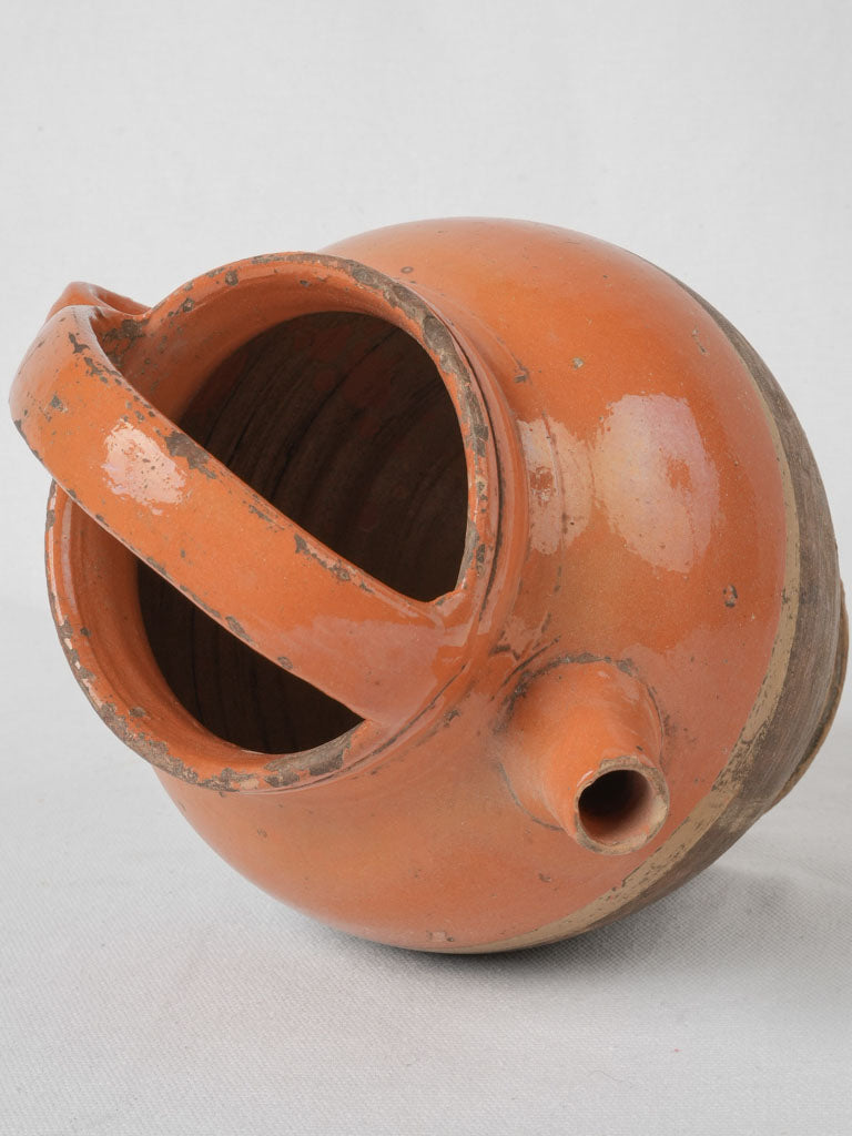 Traditional ocher glazed French water jug