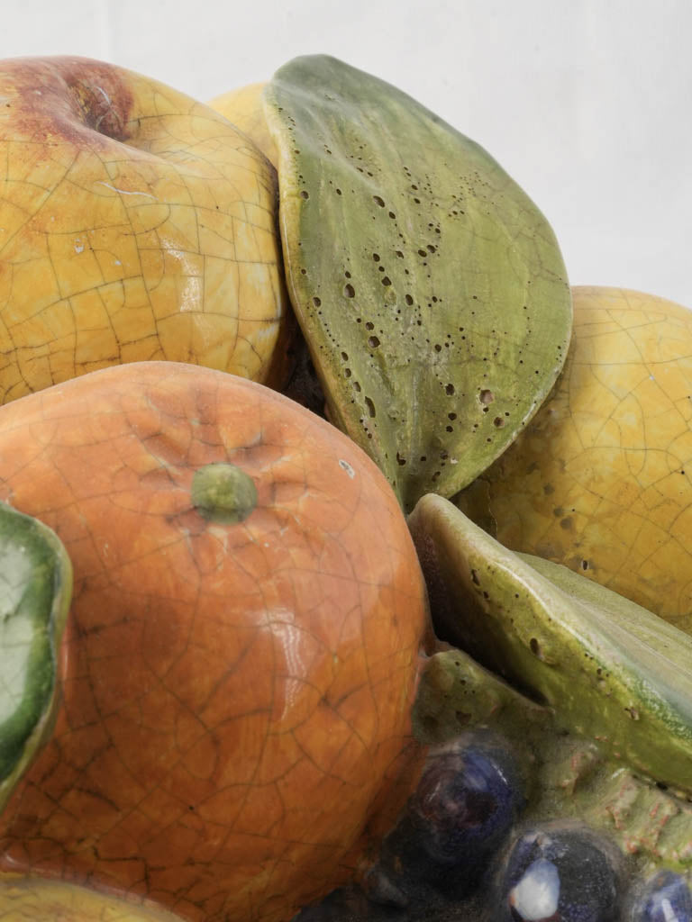 Large Italian Majolica Covered Urn by Ezio Ceccarelli c. 1900 - 13" x 17"