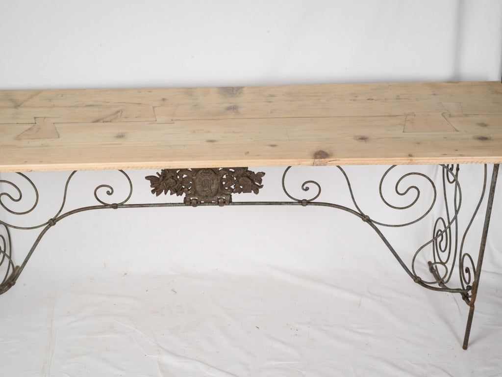 Graceful scrollwork console table