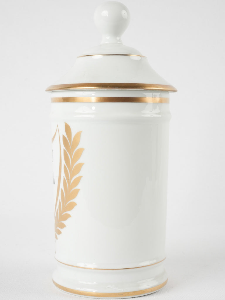 French porcelain apothecary jar - Baume Nerval 11"