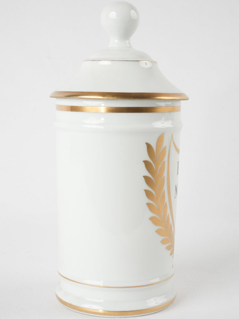 French porcelain apothecary jar - Baume Nerval 11"