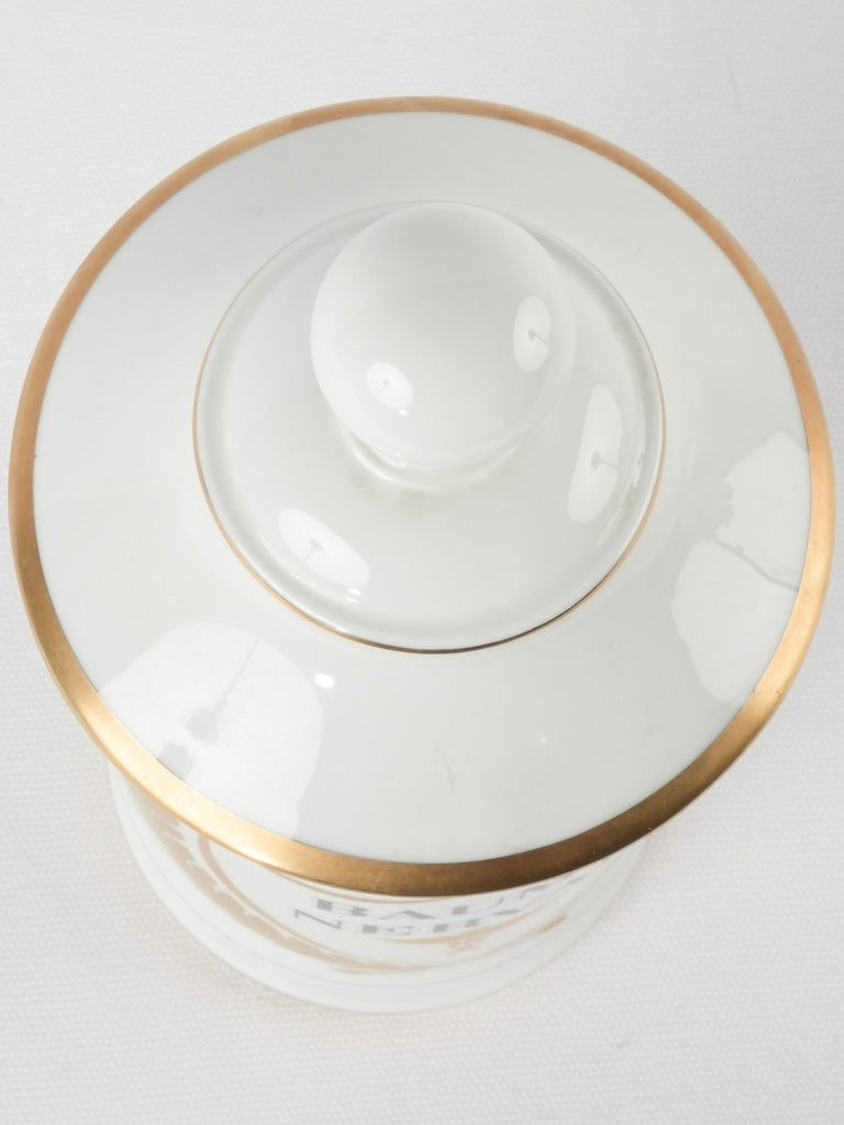 French porcelain apothecary jar - Baume Nerval 11"