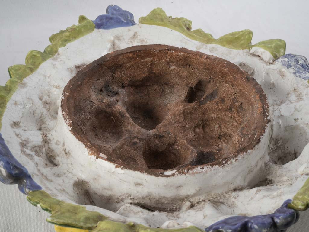 Large Italian Majolica Covered Urn by Ezio Ceccarelli c. 1900 - 13" x 17"