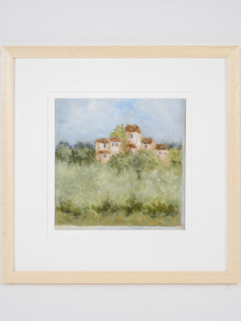 Rustic French village houses oil painting