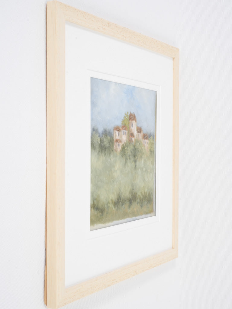 Vintage olive tree landscape artwork