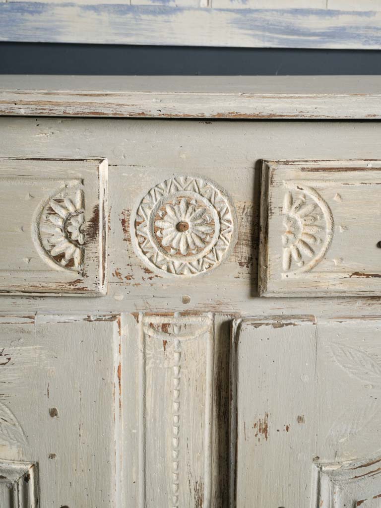 Elegant wooden paneled doors buffet  