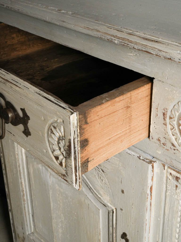 Charming cream patina French hutch