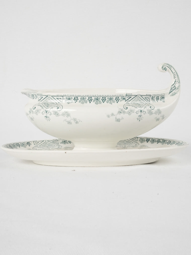 French Porcelain Antique Sauce Boat