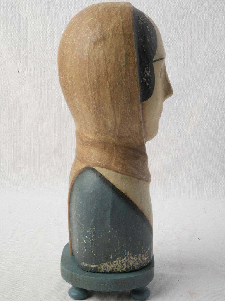 Serene hand-painted mannequin head