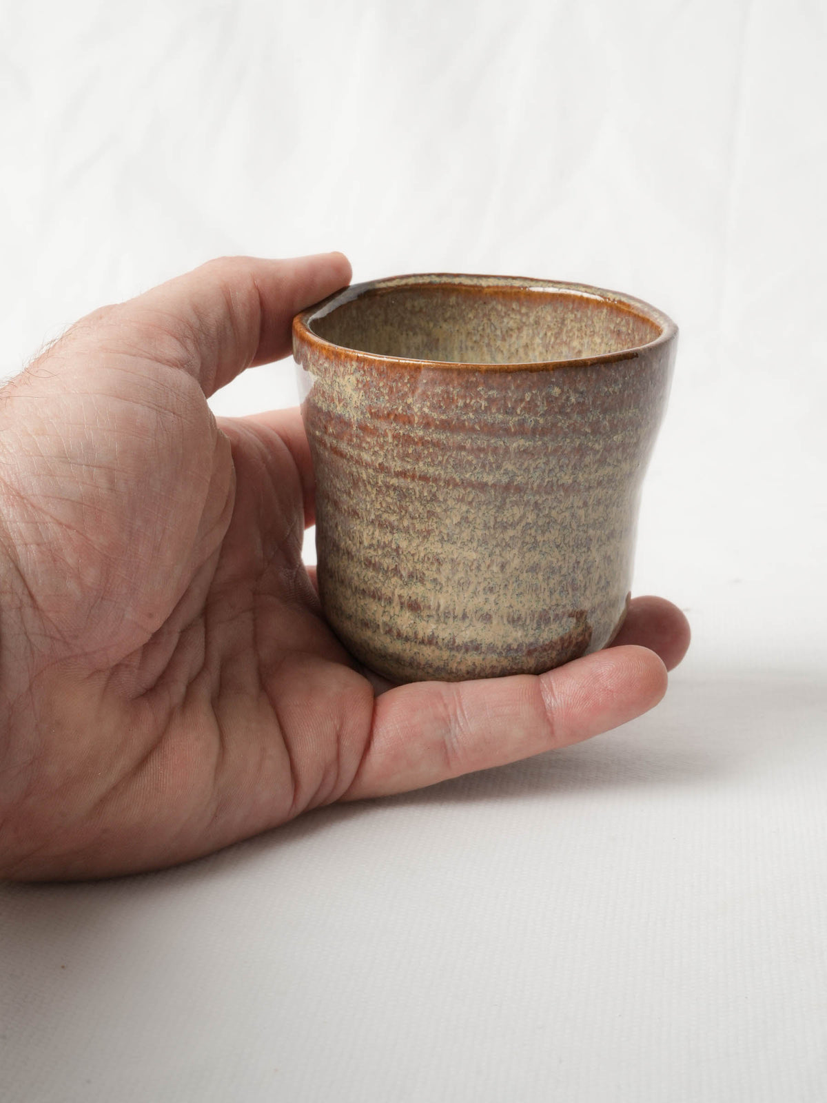 Handmade Espresso Cup with Ocher Glaze