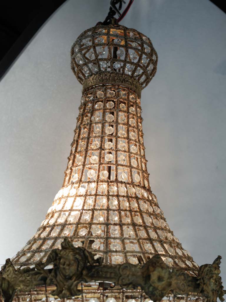 Opulent metalwork chandelier