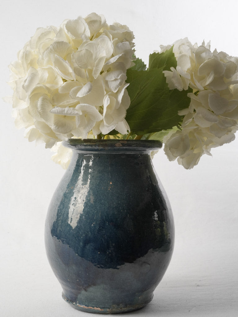 Rare 19th-Century French Blue-Glazed Pot - 10¼"