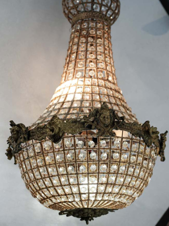 Mid-century gilded brass lighting