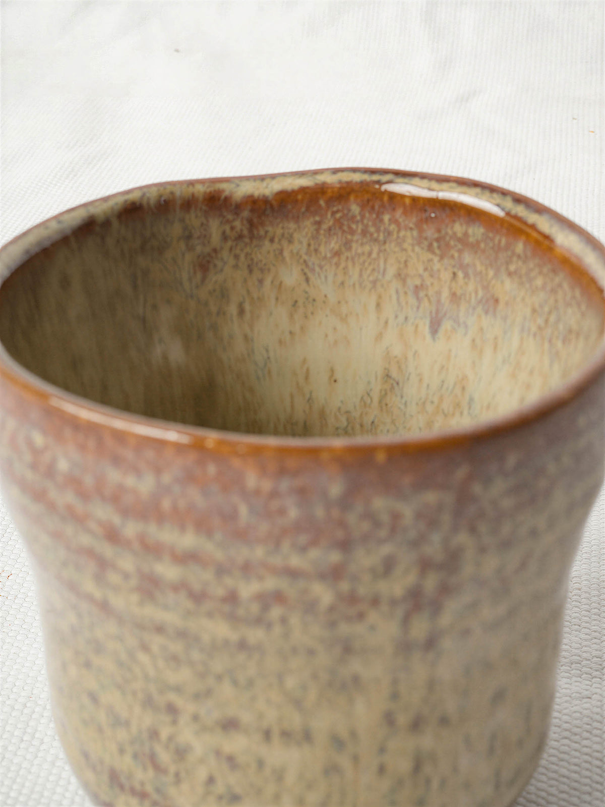 Handmade Espresso Cup with Ocher Glaze
