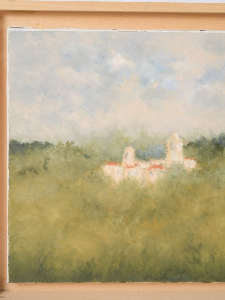 Charming natural wood landscape artwork