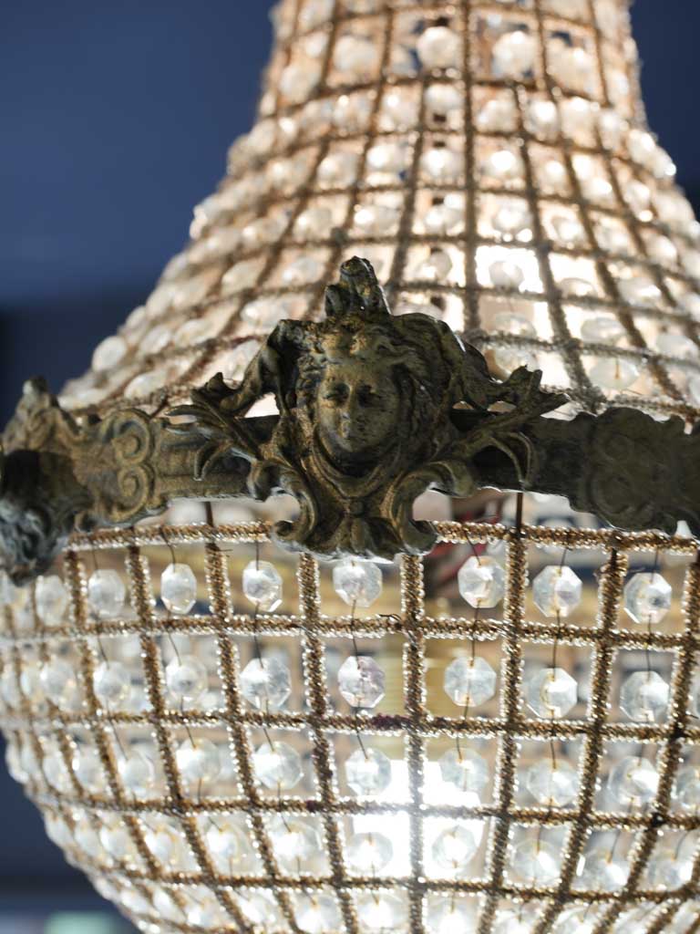 Artistic beaded rope chandelier