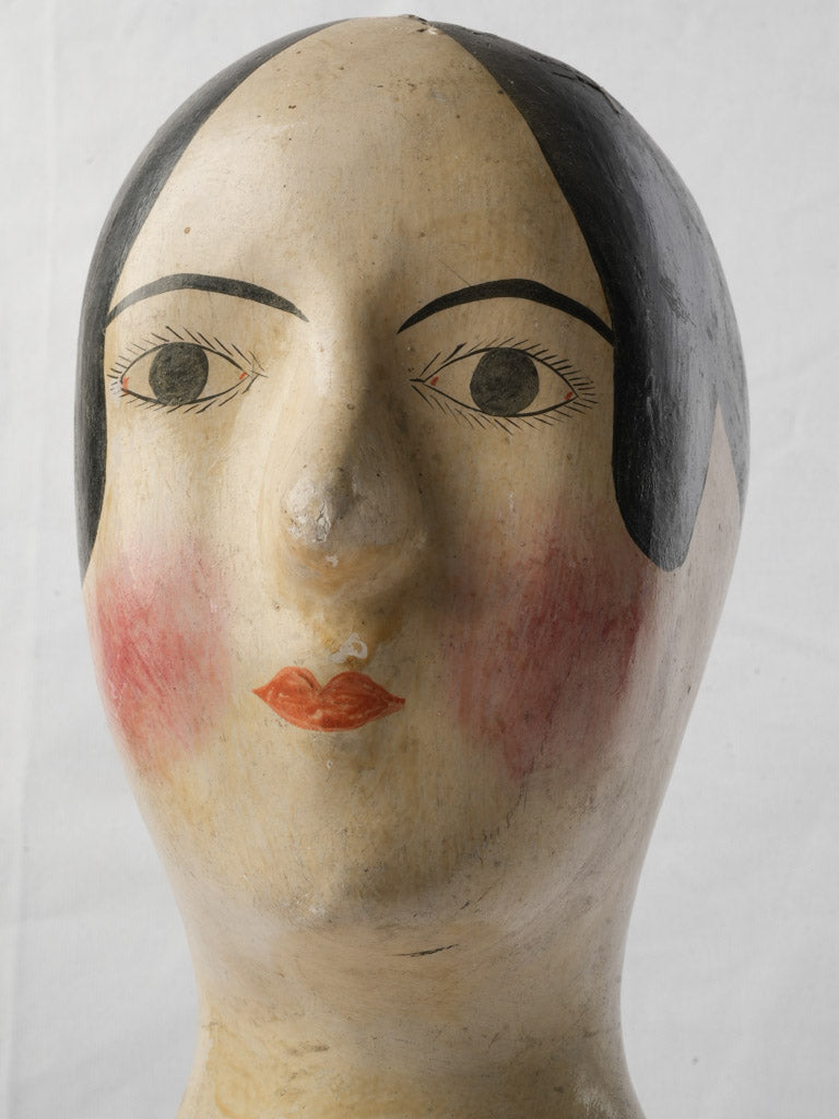 Coral-lipped folk character stand