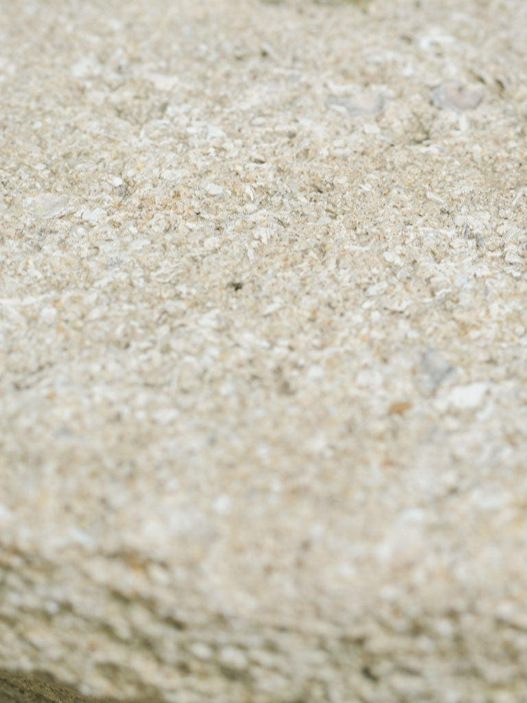 Moss-touched French stone decor