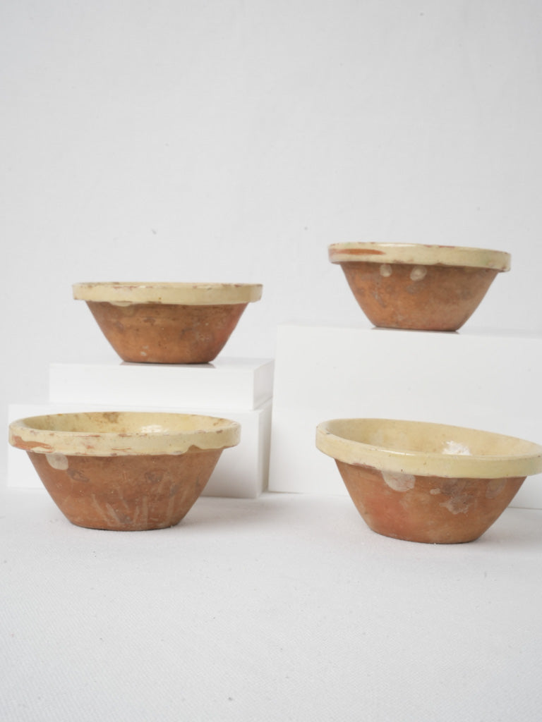 Shallow wide baking bowls