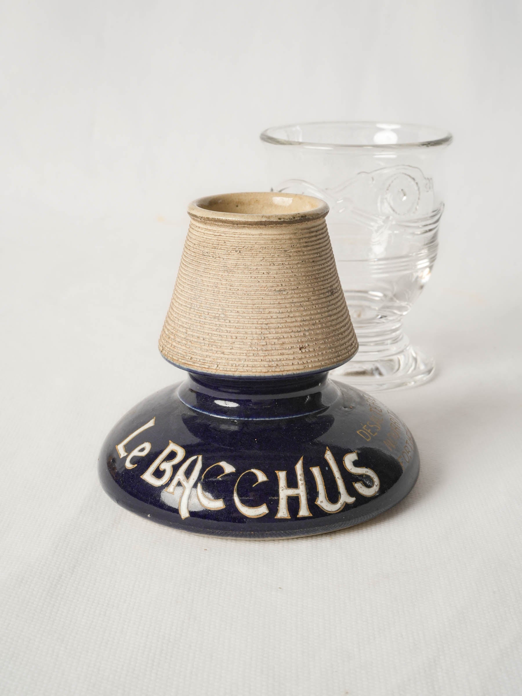 Antique French Le Bacchus advertising match striker - cobalt blue