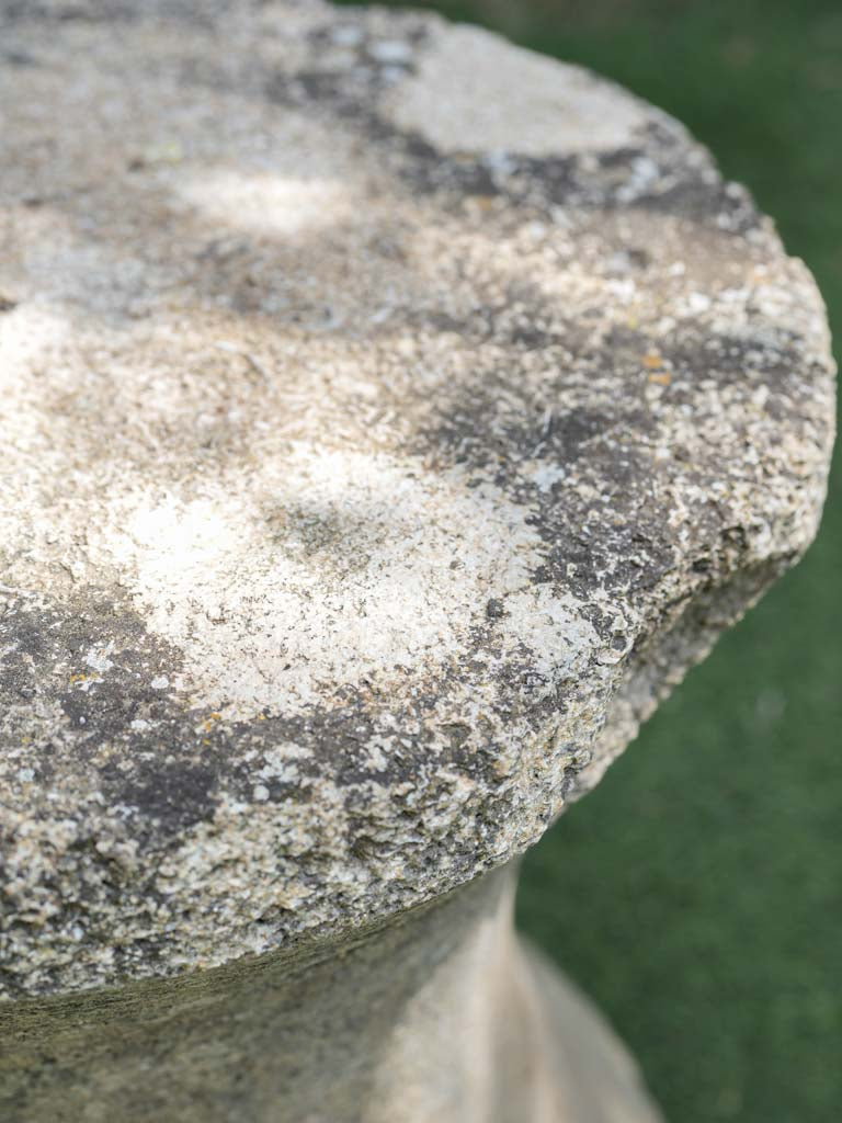 Substantial limestone outdoor piece
