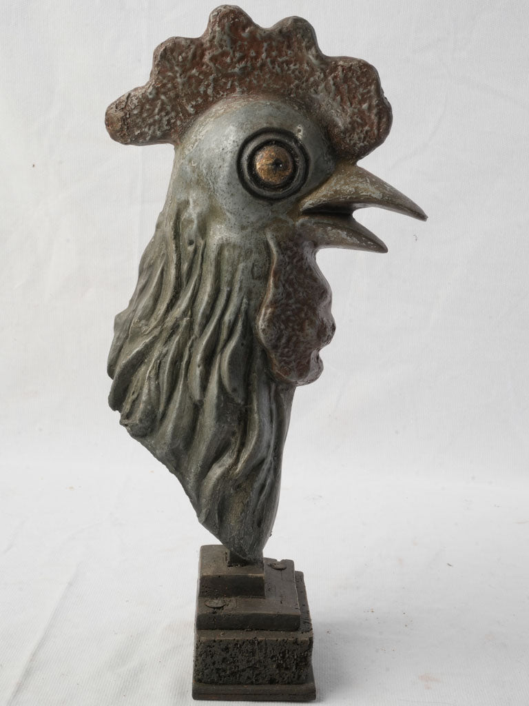 Muted bronze finish rooster head