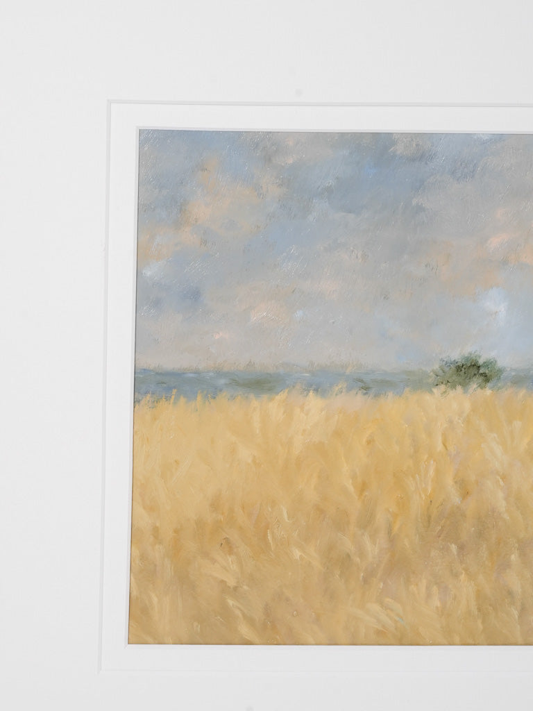 Stylish, natural wood-framed scenic artwork