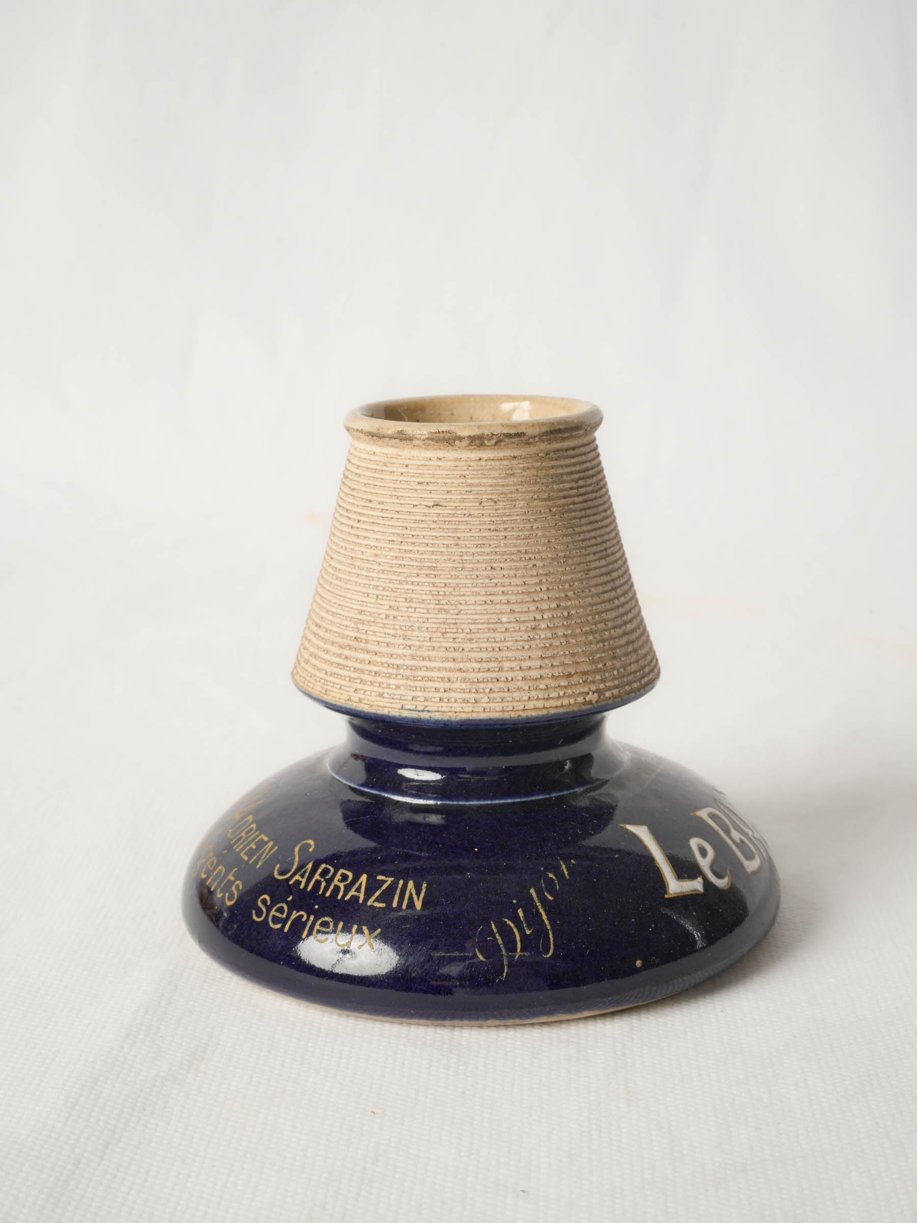 Antique French Le Bacchus advertising match striker - cobalt blue