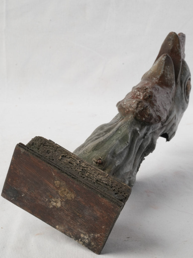 Layered tones rooster head artwork