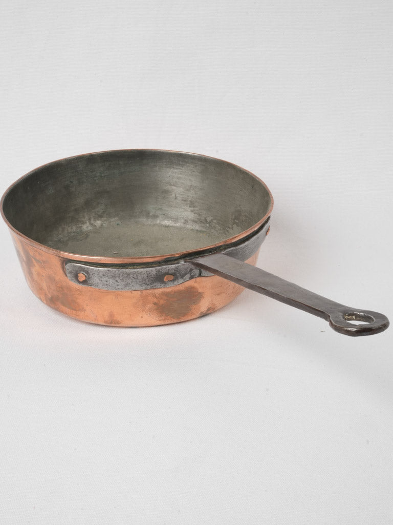 Hand-hammered vintage copper cookware