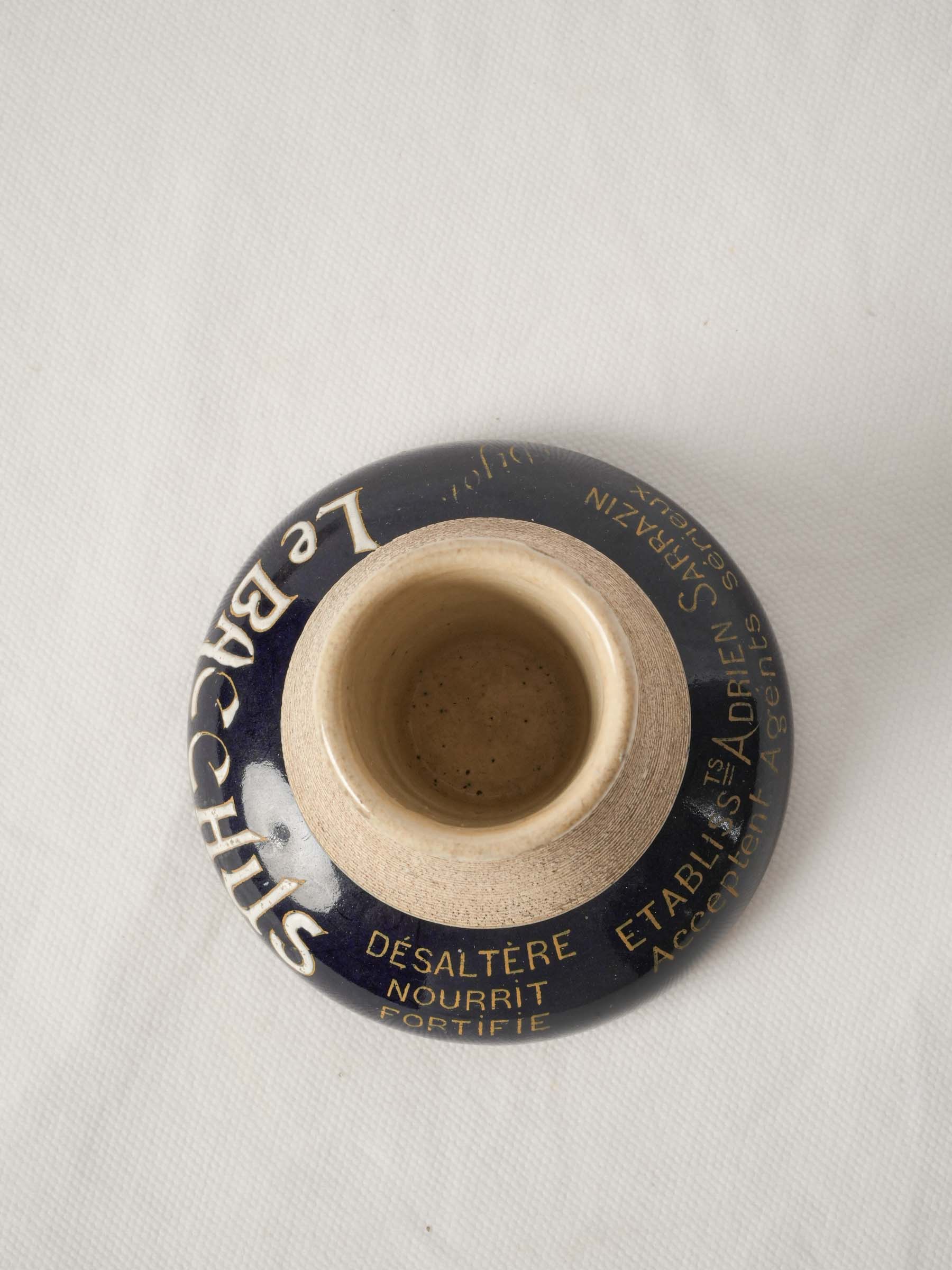 Antique French Le Bacchus advertising match striker - cobalt blue