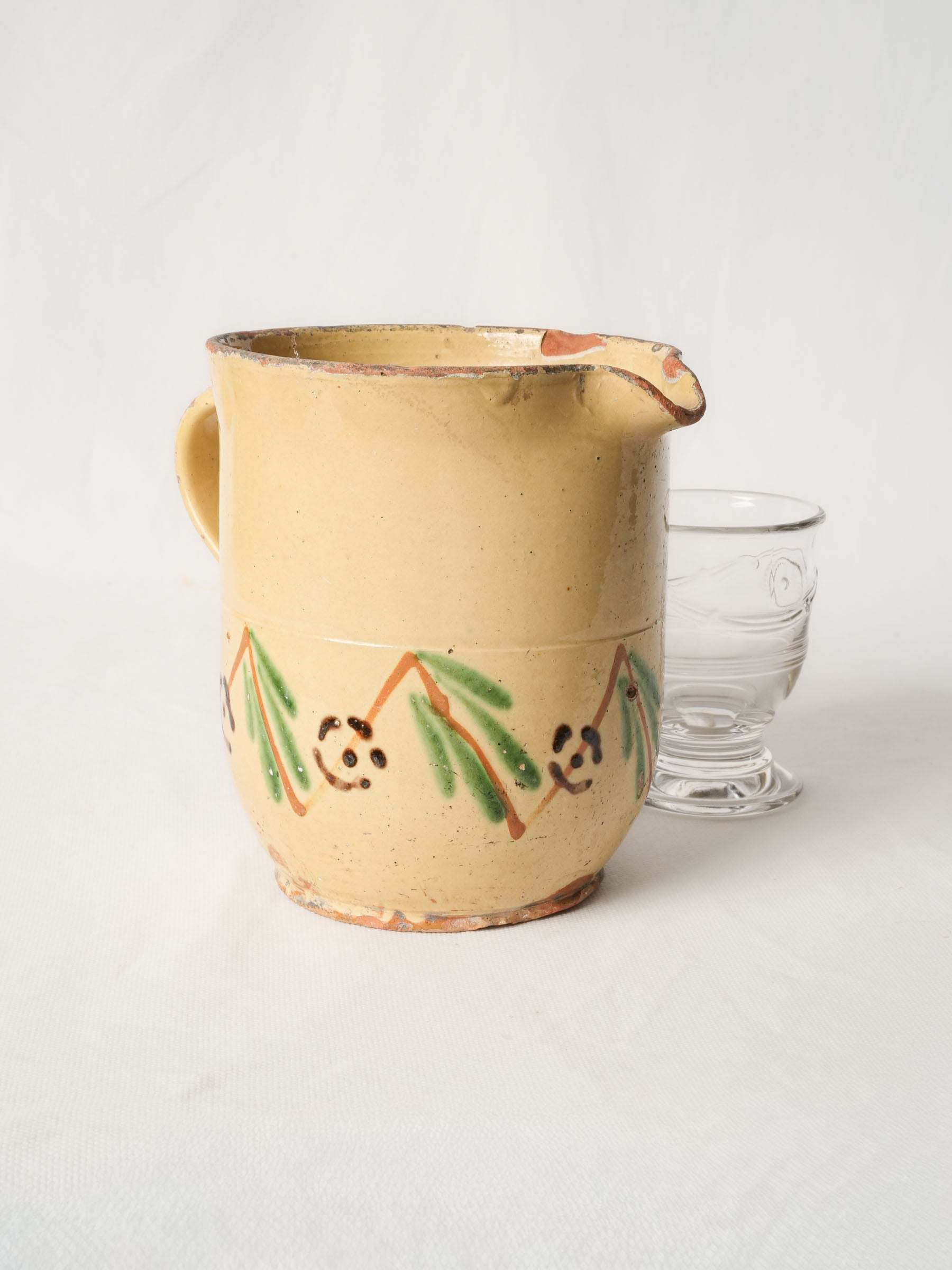Rustic pale yellow Savoyard vessel