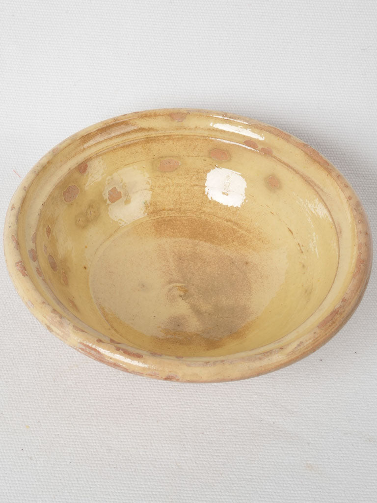 Aged and yellow terracotta nibble bowl