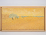 Natural wood framed impressionist oil painting