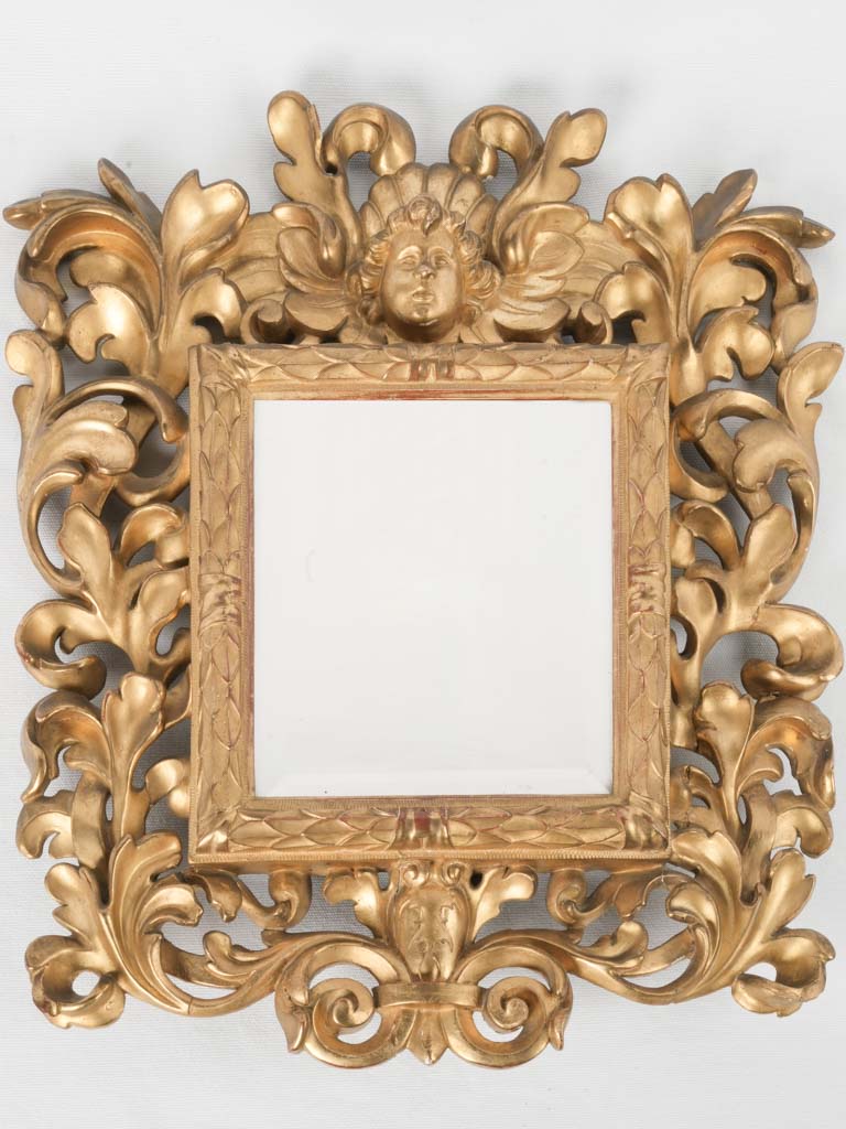 Ornate Baroque gilded mirror from Italy
