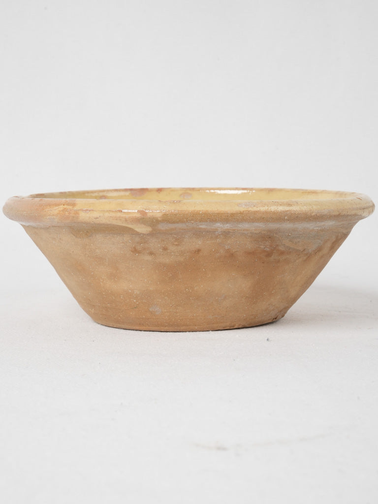 Timeless yellow ocher terracotta dish
