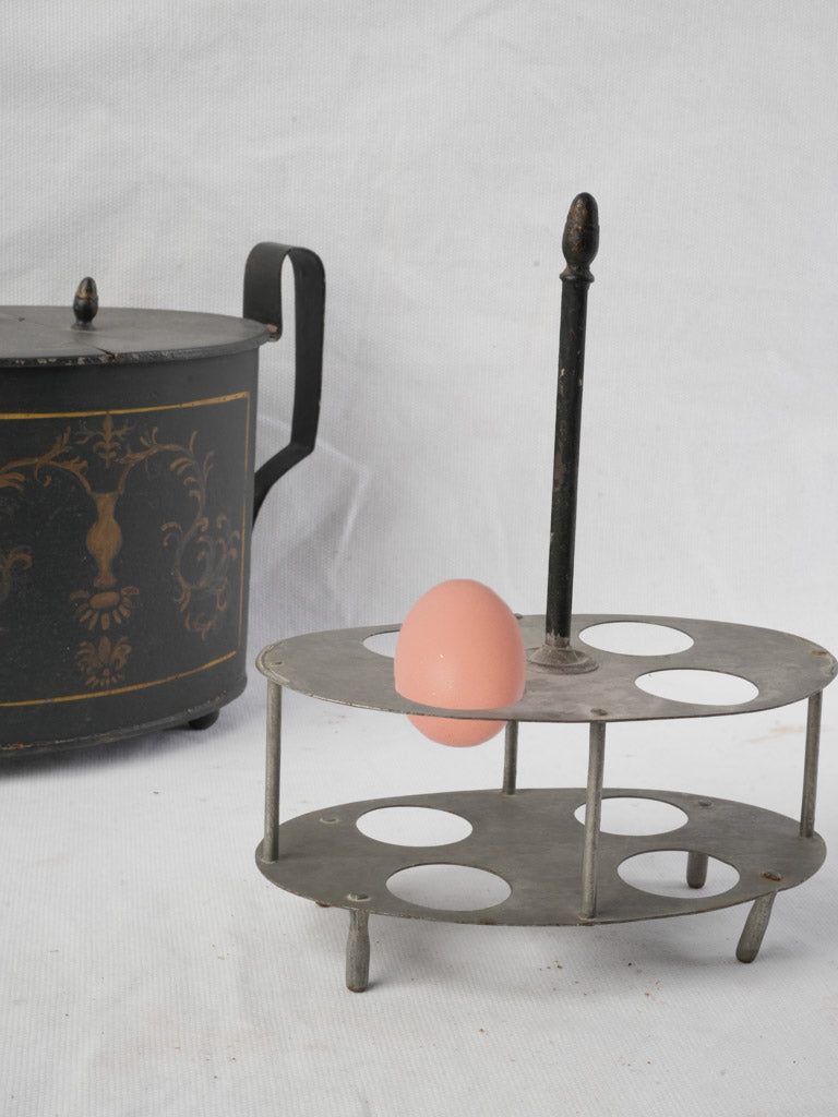 Decorative removable-tier egg rack