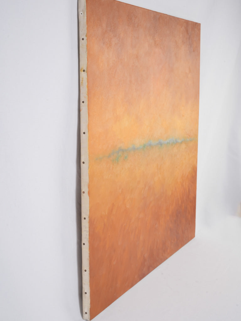 Natural wood, floating frame, landscape painting