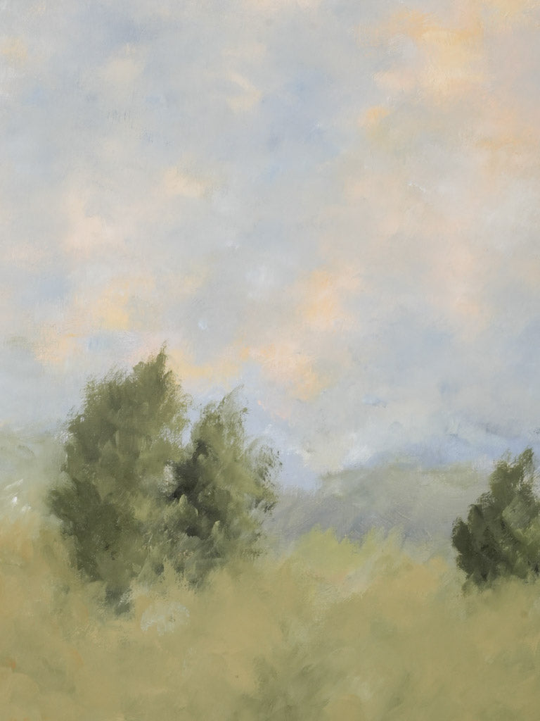 Cypress tree inspired canvas wall decor