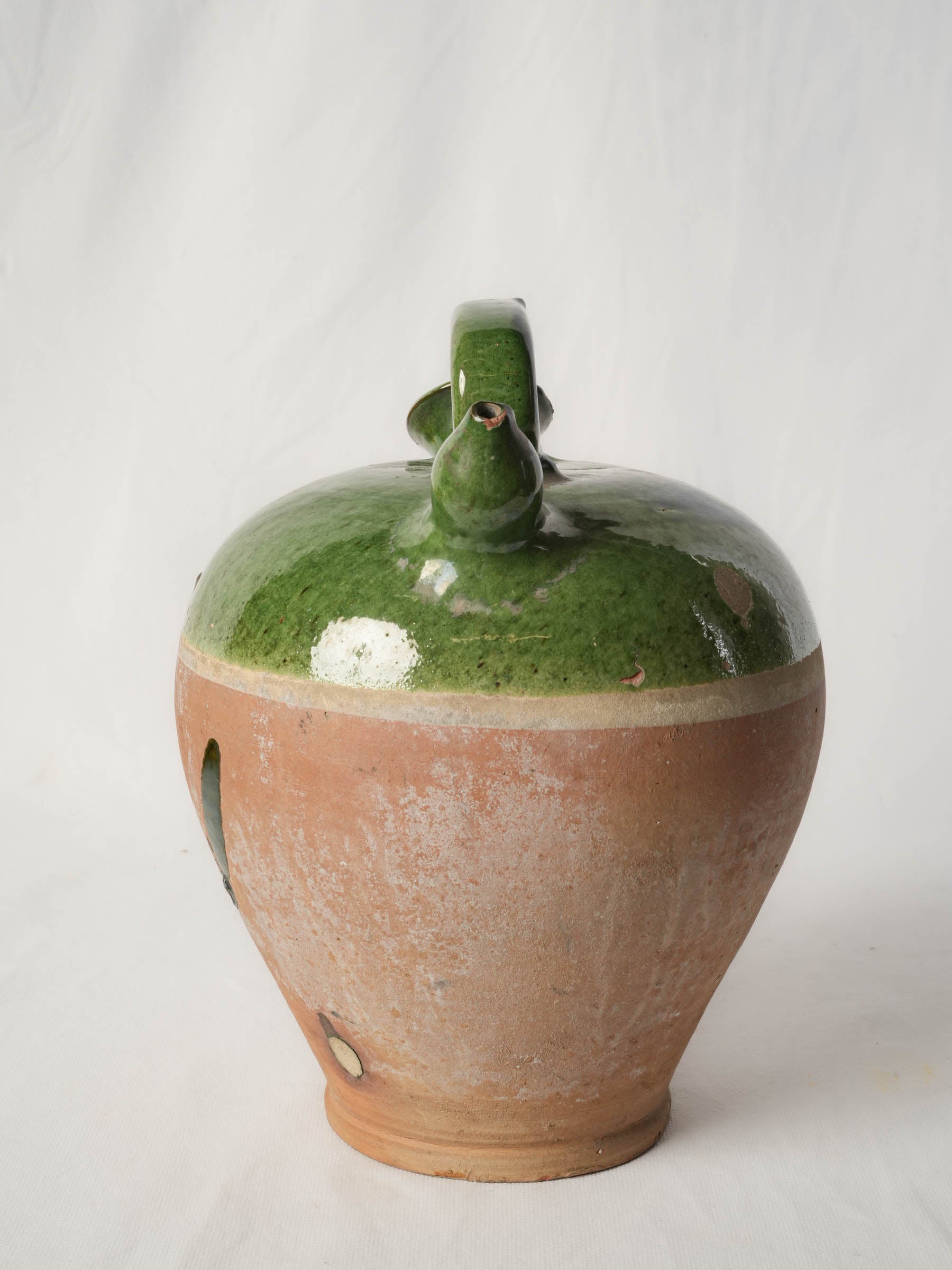 Rustic green demi-glaze pitcher
