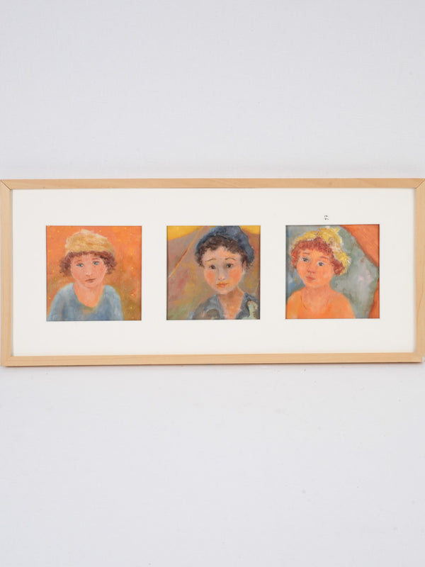 Contemporary Trio of Colorful Women Portraits