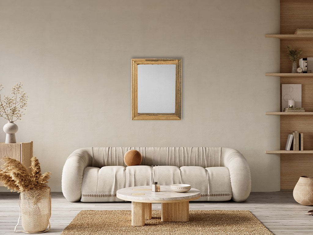 Luxurious rippled frame mirror