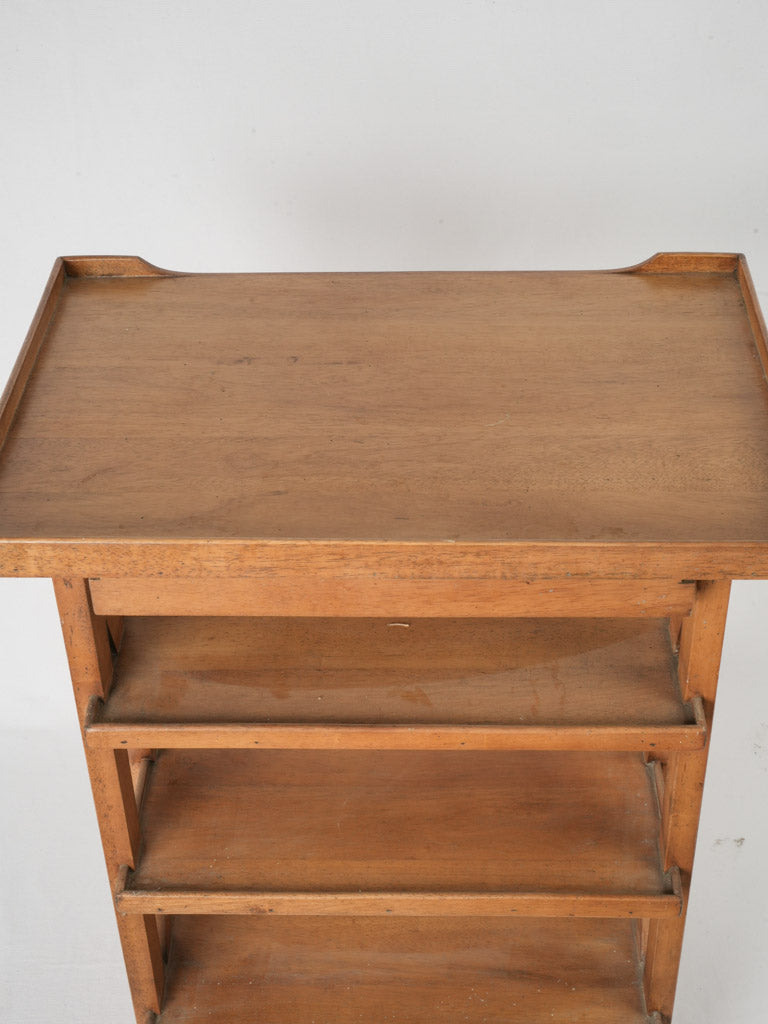 Sophisticated antique lemon wood nightstands